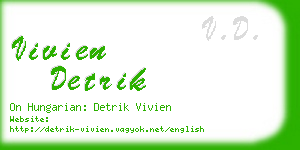 vivien detrik business card